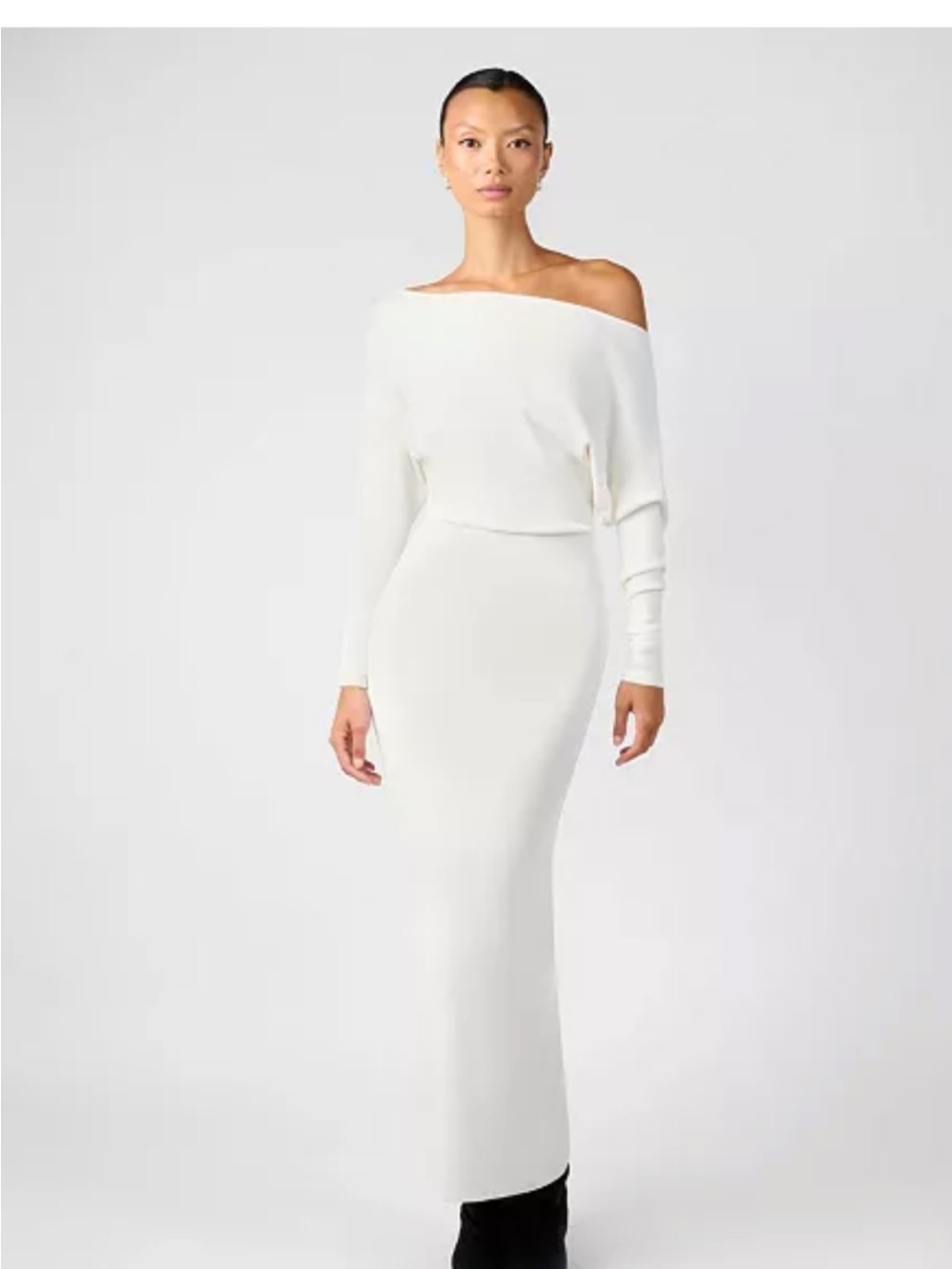 WeWoreWhat Off-Shoulder White Maxi Skirt